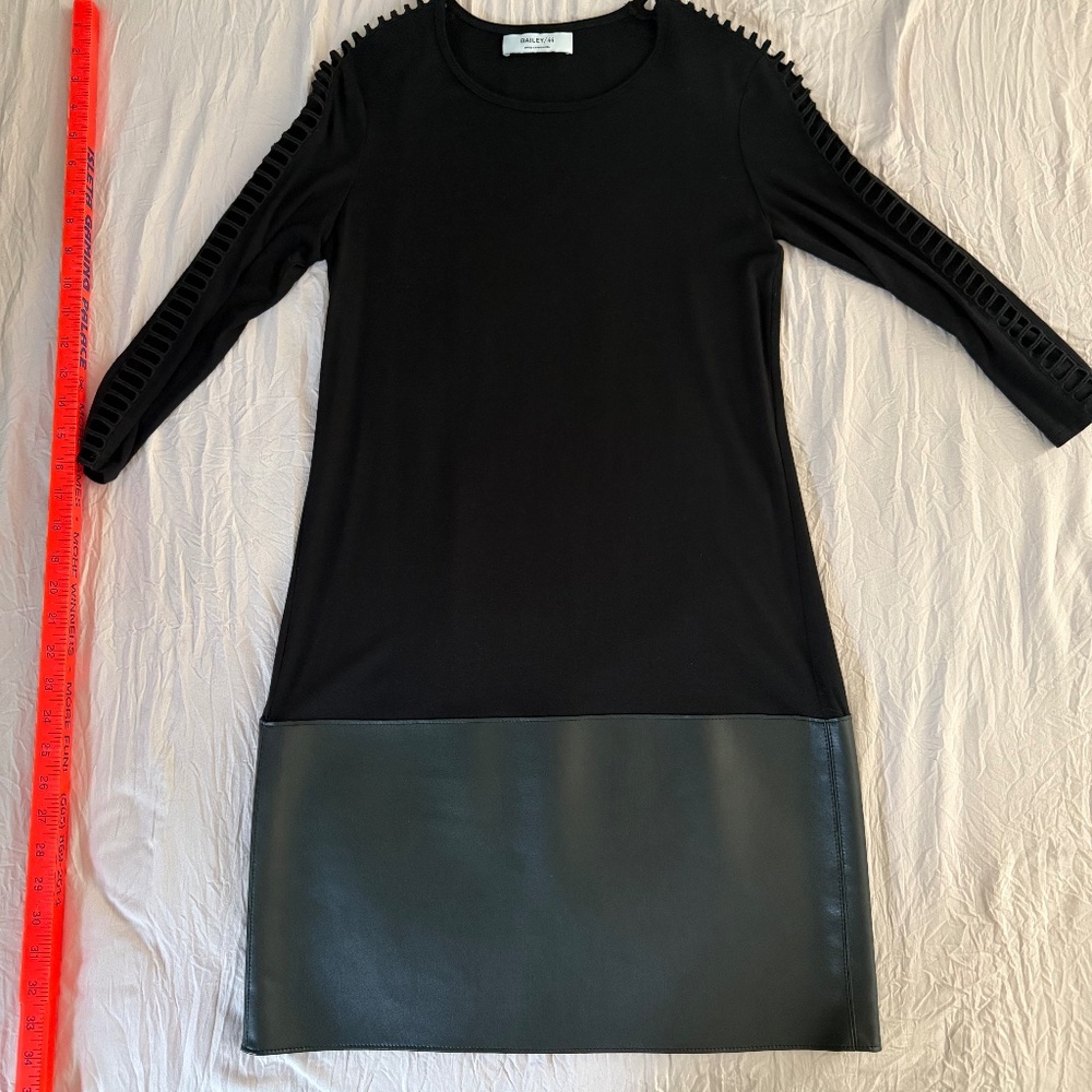 Bailey 44 black long sleeve dress, small
